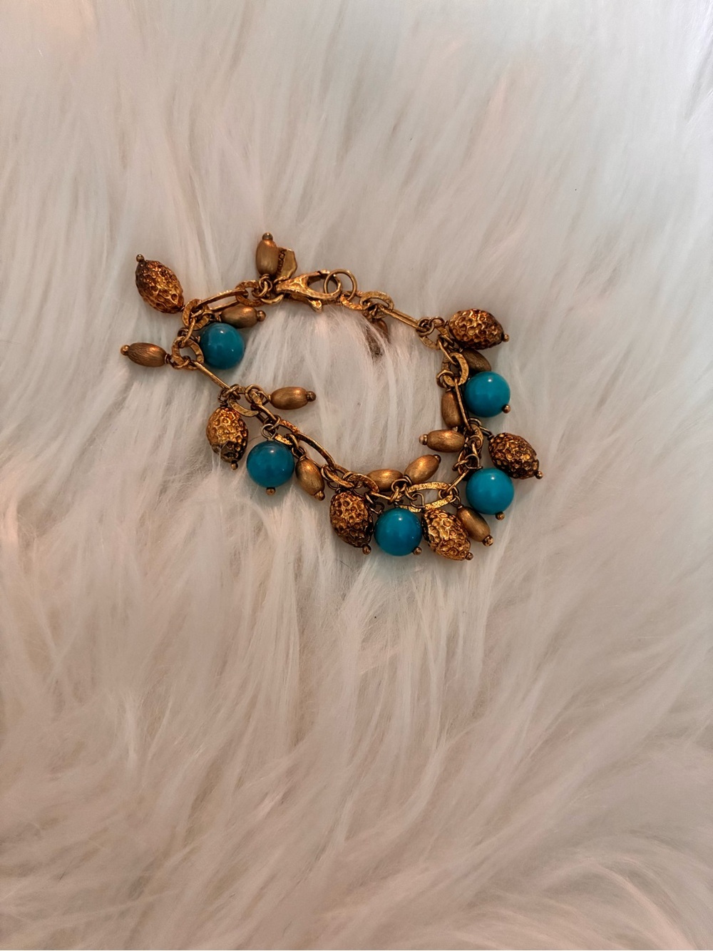Etrusca Charm Bracelet with Turquoise Beads